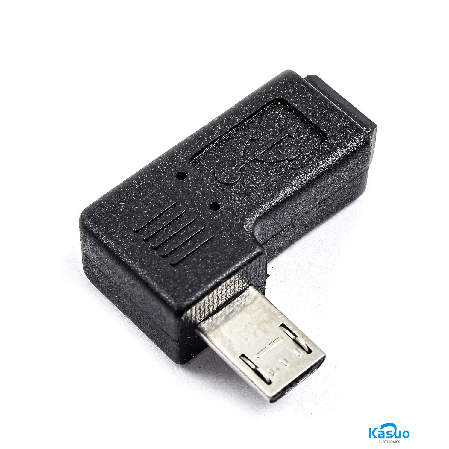 Mini USB Female to Micro USB Male Adapter (Left Angle, 90 Degree)